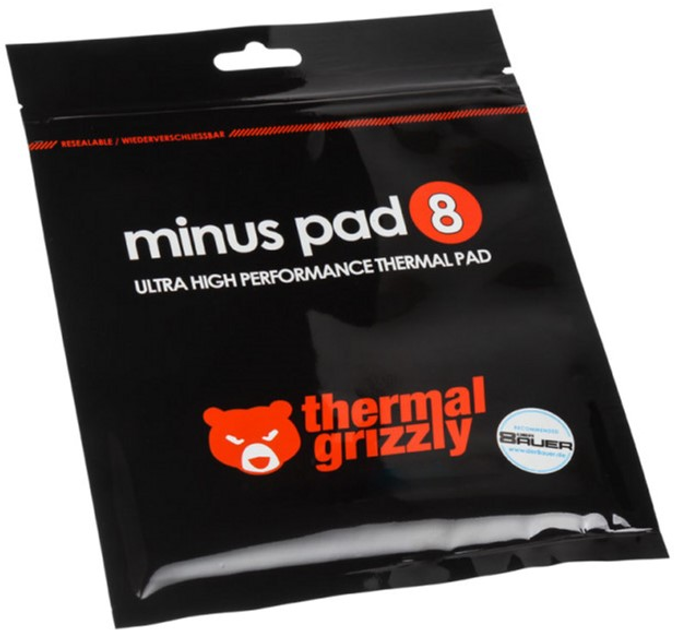 Термопрокладка Thermal Grizzly Minus Pad 8 - 30x30x1.5 мм (TG-MP8-30-30-15-1R) - зображення 2