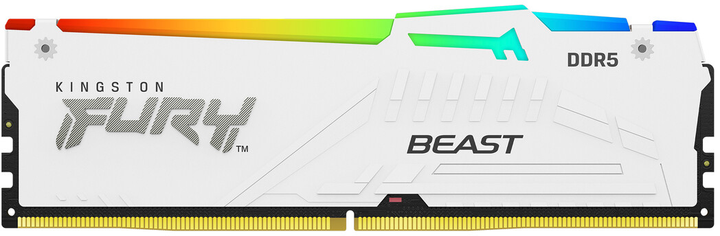 Pamięć Kingston Fury DDR5-5600 16384MB PC5-44800 Beast RGB White (KF556C40BWA-16) - obraz 1