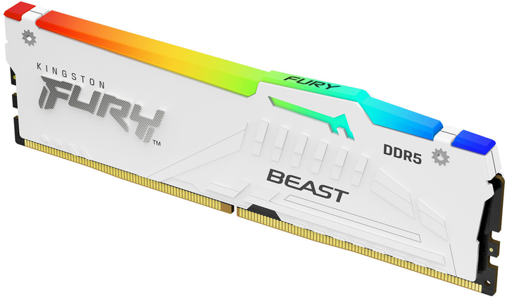 Pamięć Kingston Fury DDR5-5200 16384MB PC5-41600 Beast RGB White (KF552C40BWA-16) - obraz 2