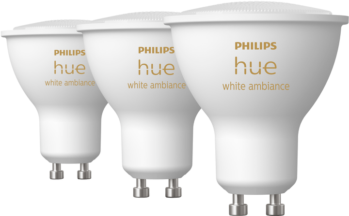 Inteligentna lampa Philips Hue GU10 5W 2200K-6500K Tunable white 3 szt. (8719514342804) - obraz 1