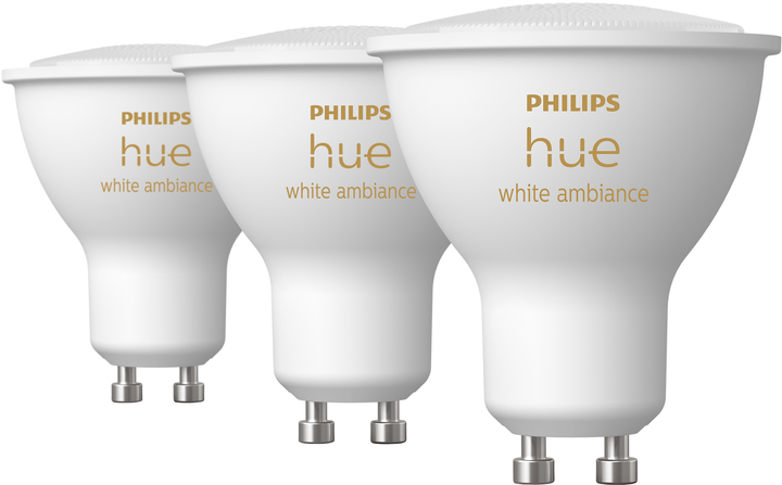 Лампа розумна Philips Hue GU10 5W 2200K-6500K Tunable white 3 шт. (8719514342804) - зображення 1