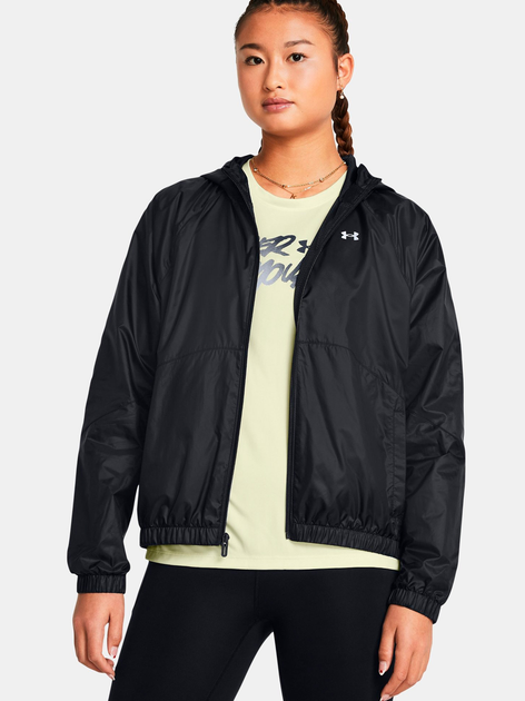 Спортивна вітрівка з капюшоном жіноча Under Armour Ua Sport Windbreaker Jkt 1382698-001 L Чорна (196885563737) - зображення 1
