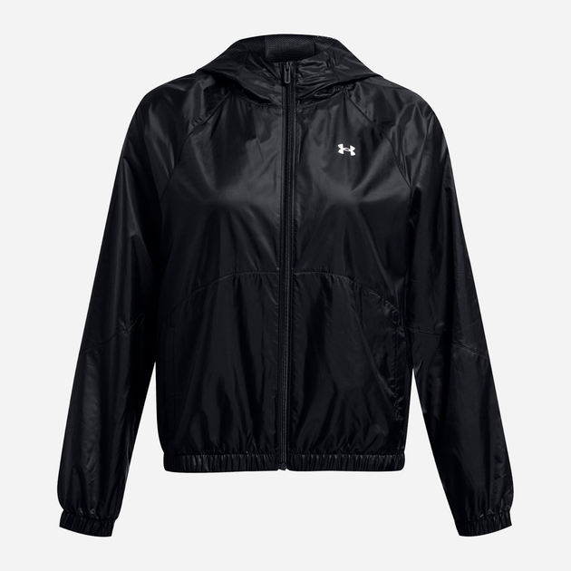 Спортивна вітрівка з капюшоном жіноча Under Armour Ua Sport Windbreaker Jkt 1382698-001 L Чорна (196885563737) - зображення 3