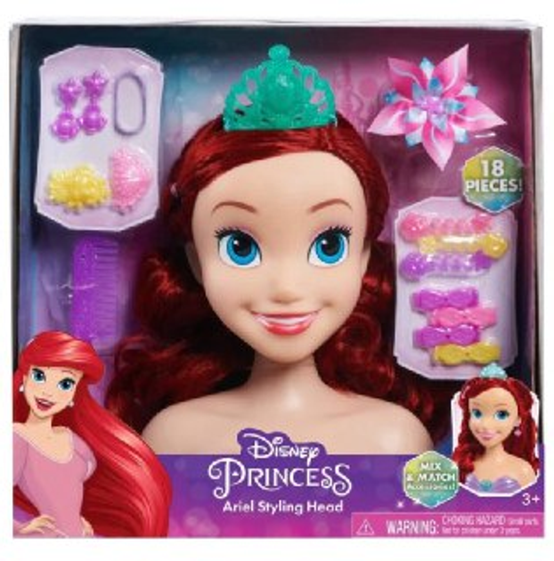 Лялька-манекен Disney Princess Ariel Styling Head 20 см (0886144876165) - зображення 1