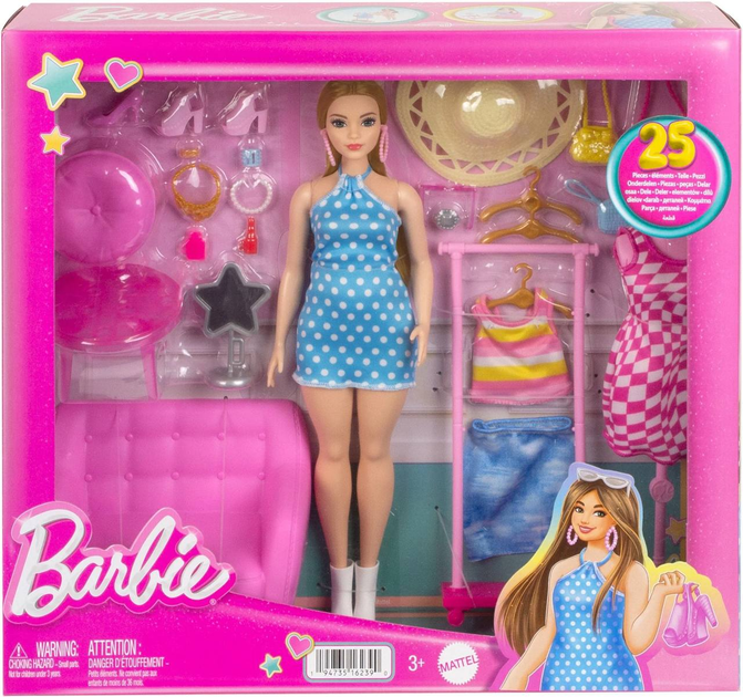 Лялька з аксесуарами Mattel Barbie Stylist and Closet (0194735162390) - зображення 1
