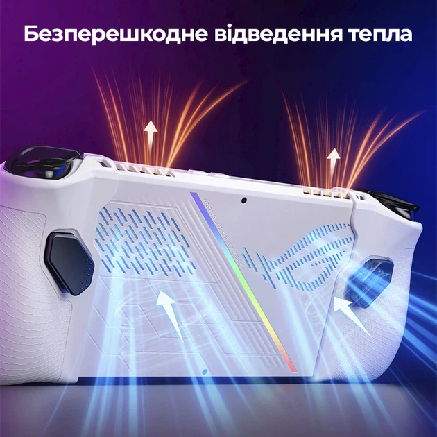 Силиконовые накладки на рукоятки JSAUX PC0201 для ROG Ally White (6126755803413) - изображение 7