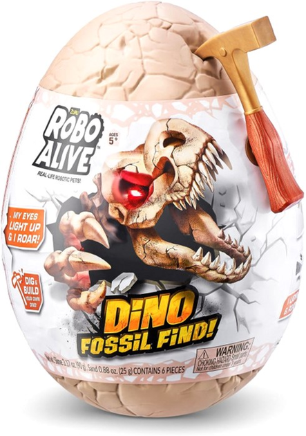 Яйце з сюрпризом Zuru Robo Alive Dino Fossil Find (5713396202327) - зображення 1