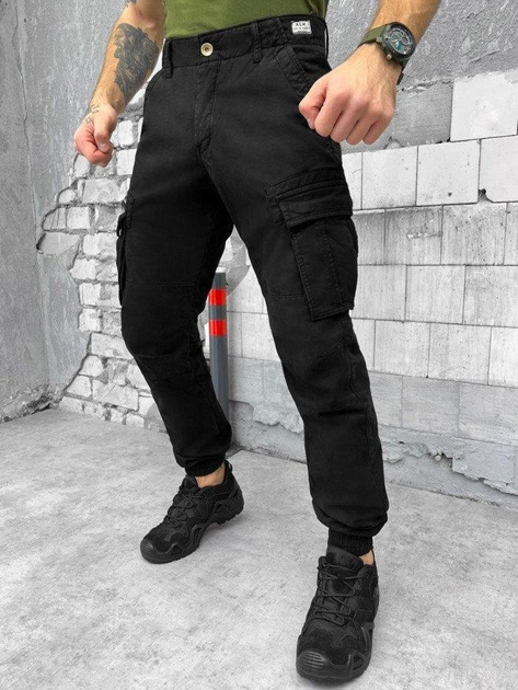 Зимові чорні штани Loshan Угорщина манжет 36 - зображення 1