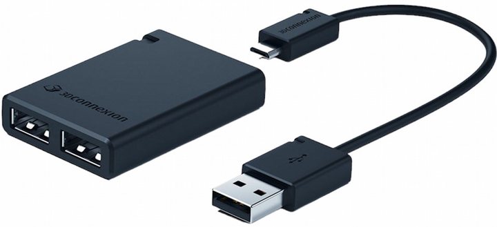 Kabel 3Dconnexion USB Type-A - USB Type-C/ 2 x USB Type-A 1.5 m Black (3DX-700051) - obraz 1