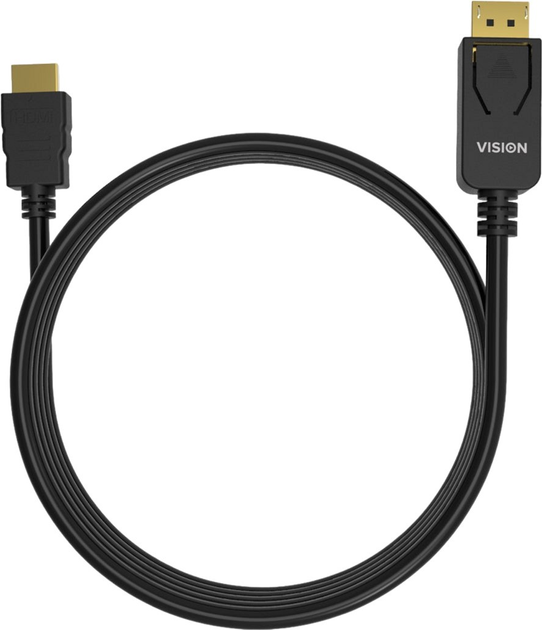 Adapter Vision DisplayPort - HDMI 2 m Black (TC 2MDPHDMI/BL) - obraz 1