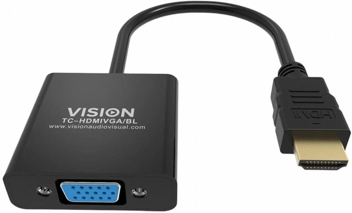 Adapter Vision HDMI -VGA Black (TC-HDMIVGA/BL) - obraz 1