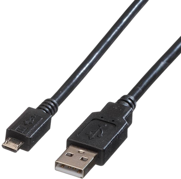 Kabel Roline USB Type-A - micro-USB 3 m Black (2503780) - obraz 1