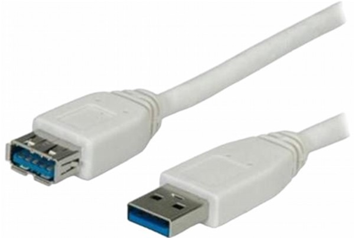 Кабель Value USB Type-A - USB Type-A 1.8 м Beige (7611990199563) - зображення 1