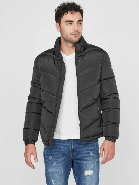 Kurtka puchowa męska Guess X1BL22WCKQ0-JBLK L Czarna (7624302068280) - obraz 3
