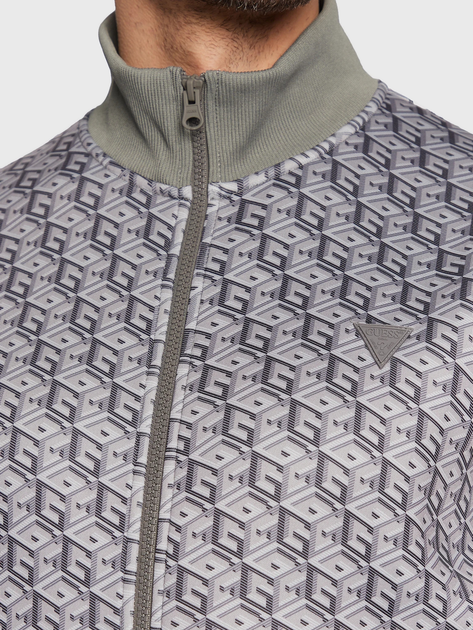 Bluza męska rozpinana streetwear z kołnierzykiem Guess Z3RQ22JR06W-P7EG XL Szara (7621701003997) - obraz 4