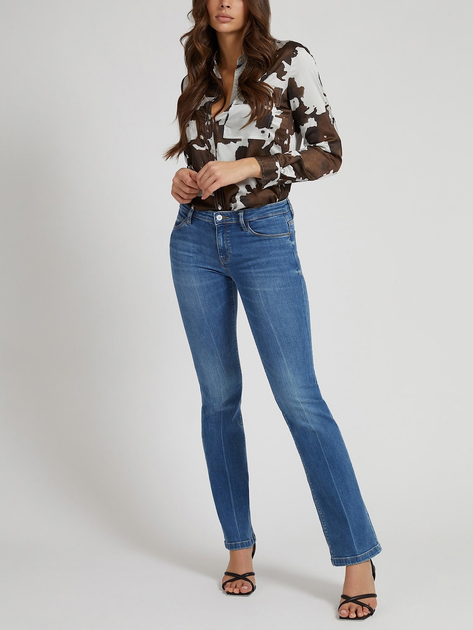 Jeansy slim fit damskie Guess W2RA58D4KJ1 26-32 Granatowe (7628067358495) - obraz 3