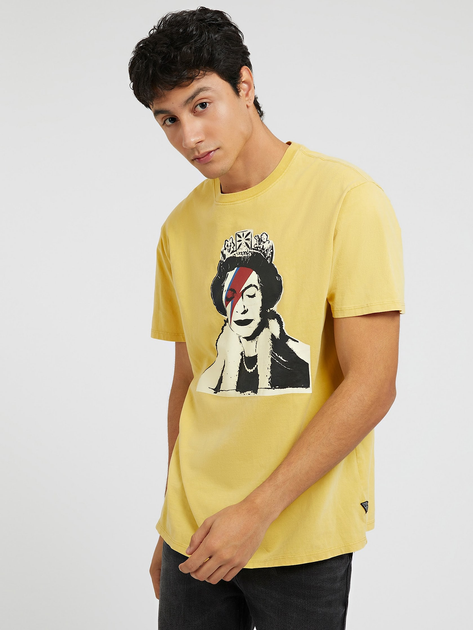 Koszulka męska Guess M3RI1UKBDL0-F238 XL Żółta (7621701061935) - obraz 1