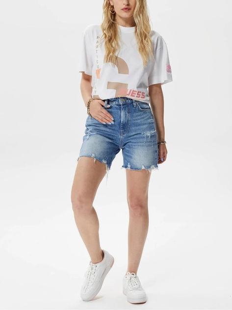 Футболка жіноча Guess V3GI03I3Z14 S Біла (7621701690357) - зображення 3