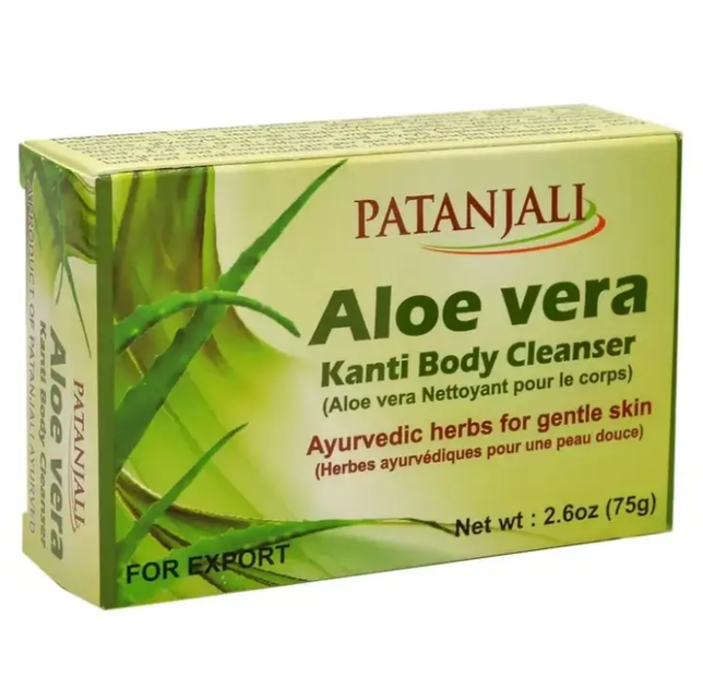 Мыло для тела Patanjali Алоэ Вера, 75 г - Фото 1 Мыло для тела Patanjali Алоэ Вера, 75 г - изображение 1