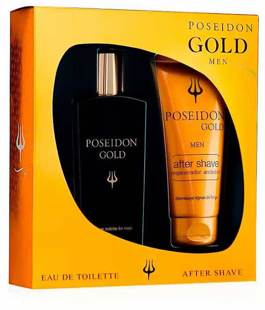 Zestaw męski Instituto Espanol Poseidon Gold Men Woda toaletowa 100 ml + Balsam po goleniu 100 ml (8411047151587) - obraz 1