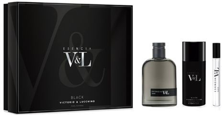 Zestaw Victorio and Lucchino Esencia Man Black Woda toaletowa 100 ml + miniaturka 10 ml + dezodorant 150 ml (8411061072776) - obraz 1