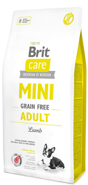 Sucha karma dla psów miniaturowych Brit Care Mini Grain-Free Adult Lamb 7 kg (8595602520121) - obraz 1