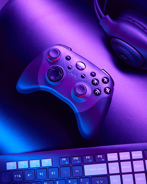 Бездротовий геймпад RZTK GamePad BT5.0 PC/iOS/Android/PS3/PS4 Grey - зображення 14