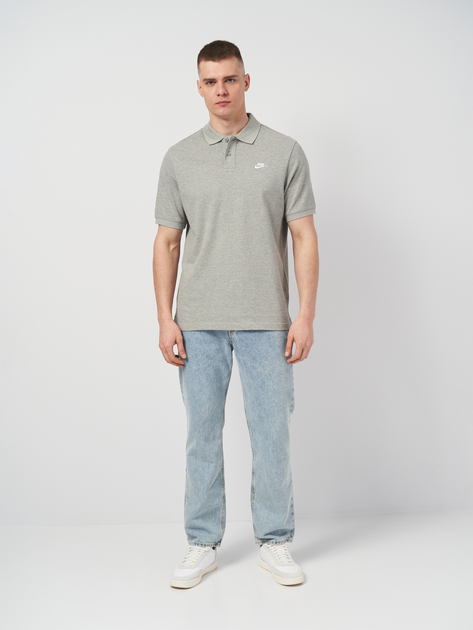 Поло мужское Nike M Nk Club Ss Polo Pique FN3894-063 M Dk Grey Heather ...