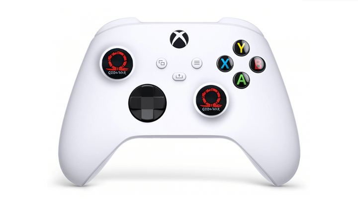 Накладки на Стики 2шт RMC God War PlayStation 5 4 3 2 1 Xbox Series One 360 Switch 2 Black - изображение 5