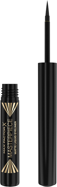 Eyeliner Max Factor Masterpiece Matte Liquid 01 Black 1.7 ml (3616304017469) - obraz 1