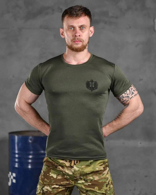 Тактическая мужская футболка Верный навсегда потоотводящая XL олива (85503) - изображение 1