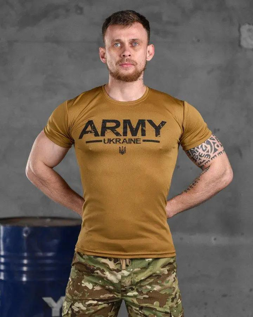 Тактическая мужская футболка ARMY потоотводящая M койот (85516) - изображение 1
