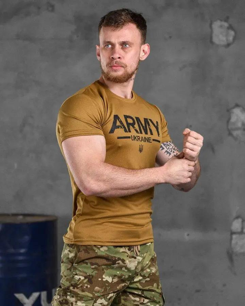 Тактична чоловіча футболка ARMY потовідвідна 2XL койот (85516) - зображення 2
