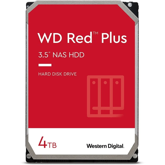 Жорсткий диск WD 4TB 3.5' 5400 256MB SATA Red Plus NAS (WD40EFPX) - Фото 1 Жорсткий диск WD 4TB 3.5' 5400 256MB SATA Red Plus NAS (WD40EFPX) - зображення 1