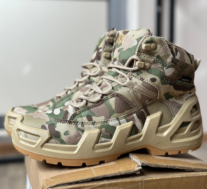 Тактичні чоловічі берці AK демісезонні військові берці Tactic армійські черевики Waterproof Мультикам 44 розмір - зображення 1