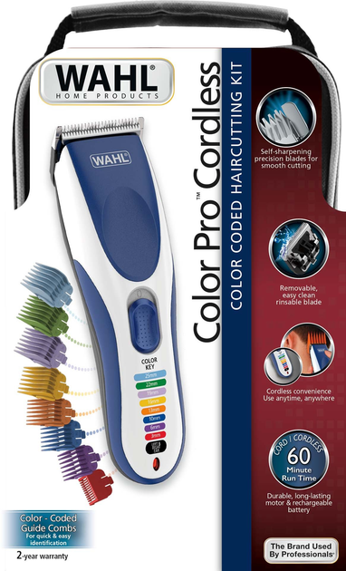 Машинка для стрижки Wahl Color Pro Hair Clipper Set (9649‐916) - зображення 4