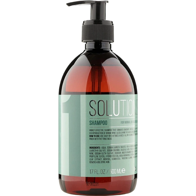 Шампунь для нормальной и жирной кожи головы Id Hair Solutions №1 500 мл - Фото 1 Шампунь для нормальной и жирной кожи головы Id Hair Solutions №1 500 мл - изображение 1