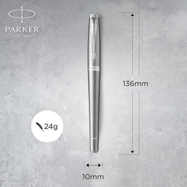 Ручка пір’яна Parker URBAN 17 Metro Metallic CT FP M (30312) - Фото 6 Ручка пір’яна Parker URBAN 17 Metro Metallic CT FP M (30312) - изображение 6