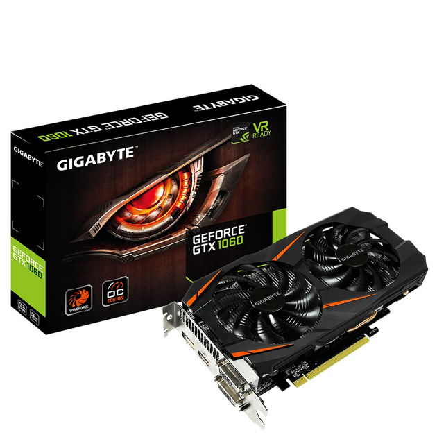 Видеокарта GIGABYTE GeForce GTX 1060 WINDFORCE OC 3G GDDR5 б/у – фото ...