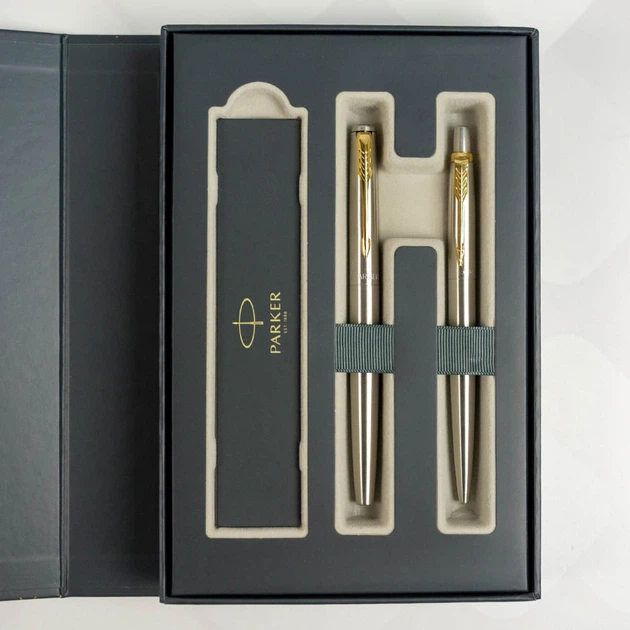 Набір ручок Parker JOTTER 17 SS GT FP+BP в подарунковій упаковці DUO24 (16092b24) - Фото 5 Набір ручок Parker JOTTER 17 SS GT FP+BP в подарунковій упаковці DUO24 (16092b24) - изображение 5