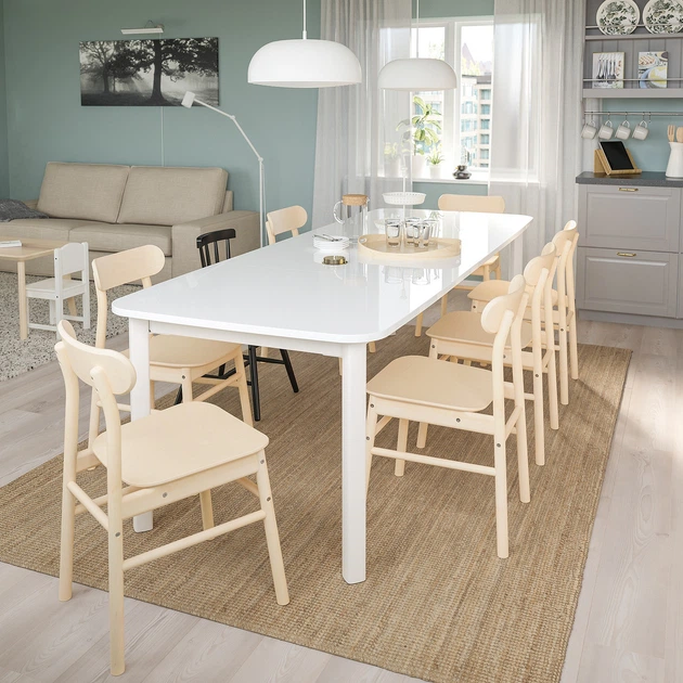 Раздвижной стол IKEA СТРАНДТОРП, белый, 150, 205, 260x95 см, 404.872.78 - изображение 8