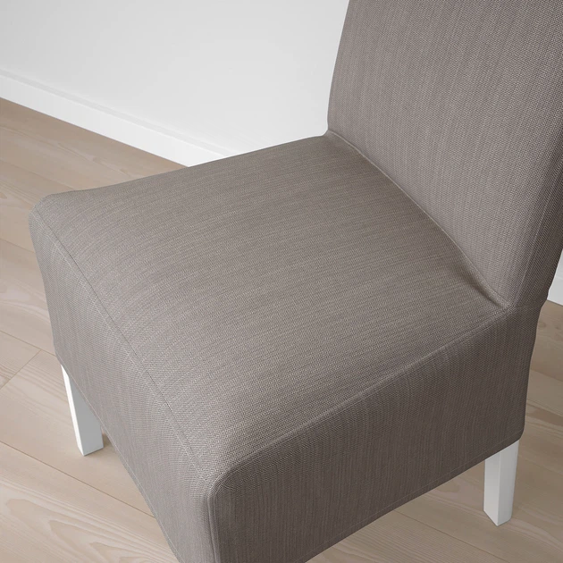 Стул средней длины с чехлом IKEA BERGMUND, белый, Нольхага серый, без, 393.900.03 - Фото 13 Стул средней длины с чехлом IKEA BERGMUND, белый, Нольхага серый, без, 393.900.03 - изображение 13