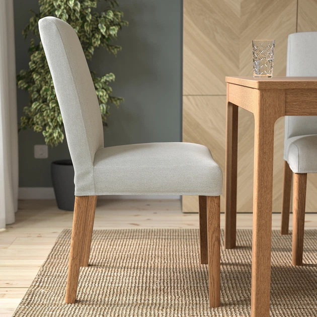 Стул IKEA BERGMUND, под дуб, Рамна Оррста светло-серый, 993.877.38 - Фото 3 Стул IKEA BERGMUND, под дуб, Рамна Оррста светло-серый, 993.877.38 - изображение 3