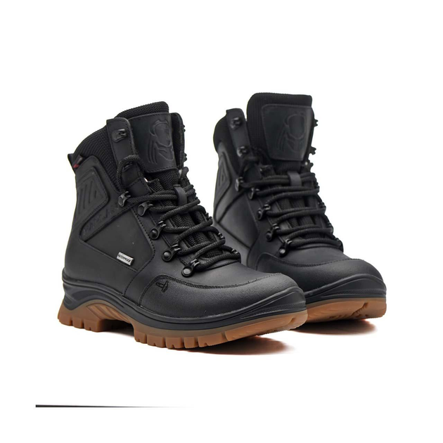 Тактические ботинки на мембране 46 черные кожаные 505BL-46 - изображение 2