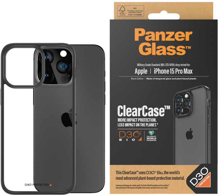 Etui PanzerGlass ClearCase with D3O do Apple iPhone 15 Pro Max (5711724011795) - obraz 2