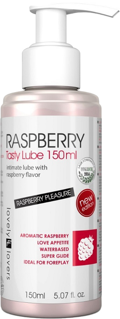 Гель інтимний Lovely Lovers Raspberry Tasty Lube із запахом малини 150 мл (5901687650326) - зображення 1