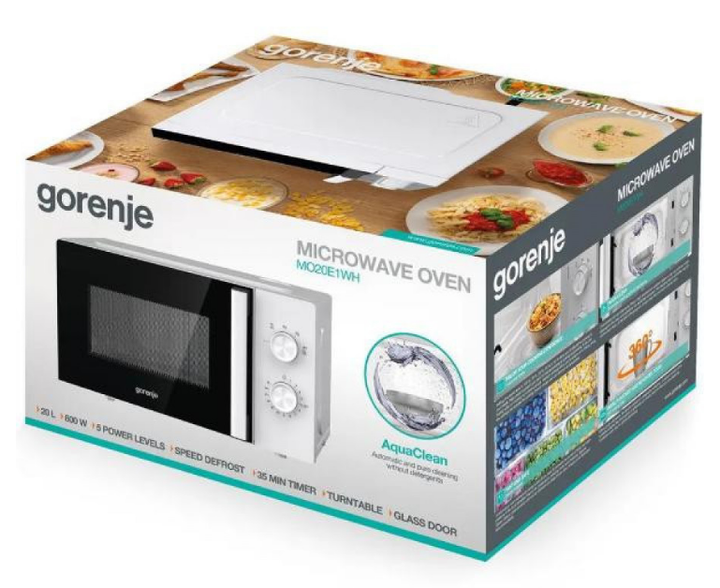 Мікрохвильова піч Gorenje MO 20 E1WH (6885495) - Фото 5 Мікрохвильова піч Gorenje MO 20 E1WH (6885495) - изображение 5