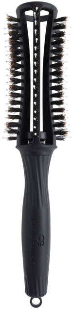 Кругла щітка Olivia Garden Fingerbrush Round для укладки волосся Black Medium (5414343016461) - зображення 1