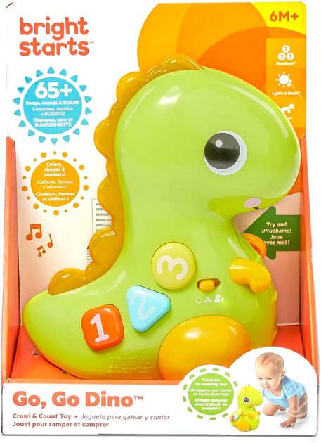 Zabawka muzyczna Bright Starts GoGo Dino Crawl & Count (0074451125063) - obraz 1