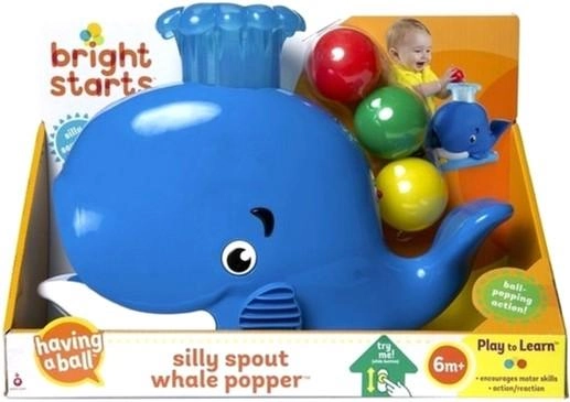 Zabawka edukacyjna Bright Starts Silly Spout Whale Popper (0074451109346) - obraz 1
